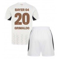 Bayer Leverkusen Alejandro Grimaldo #20 Bortaställ Barn 2024-25 Korta ärmar (+ Korta byxor)